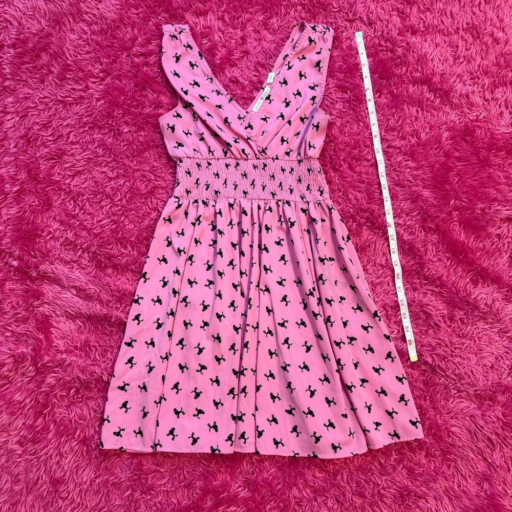 Derek Heart Pink Poodle Print Dress B018